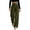 A48-Army Green, variant on Sokhug High Waist Wide Leg Jogger Pants for Women Elastic V‑Shaped Waistband Loose Casual Trousers with Side Pockets Yoga Sport Lounge Daily Wear