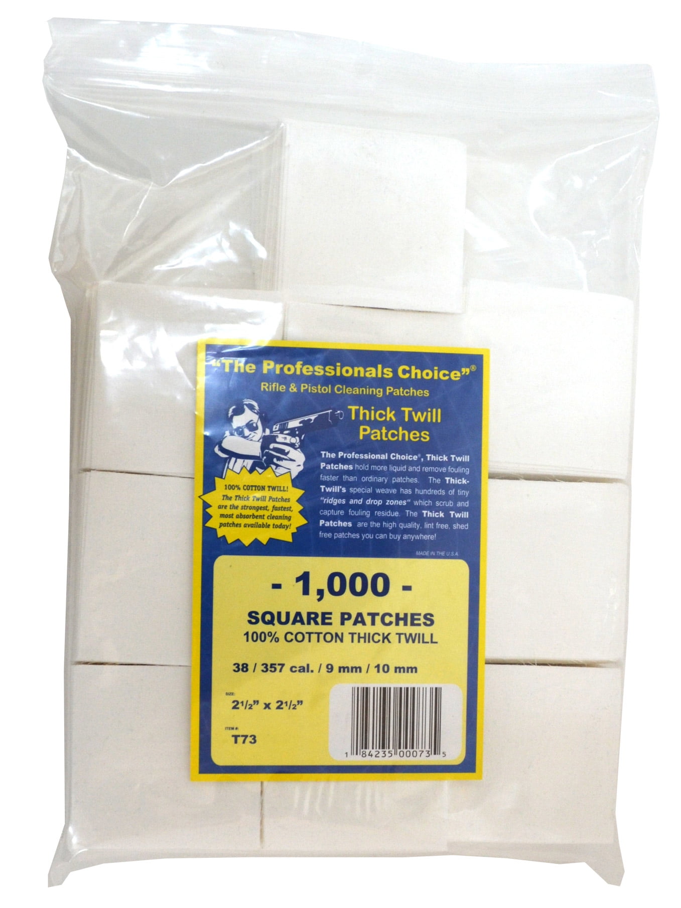 Birchwood Casey 41162 Gun Cleaning Patches 750 Count Durable Cross Weave for sale online 