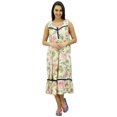 thumbnail image 2 of Bimba Robe de Nuit Mi-Mollet en Coton Sans Manches pour Allaitement, 2 of 9