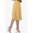 thumbnail image 4 of Women's Simple Foldover Stretch A-Line Flared Knee Length Skirt Comfy Stylish, 4 of 7
