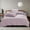 Pink-Free Size, variant on Yokan All-Season Bedding Set, 4-Piece Cotton Quilt Set with Bed Sheet & Pillowcases, Washable Solid Color Bedding, Queen Size Quilts, Available in Light Blue/Orange/Red/Yellow/Pink