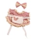 thumbnail image 5 of Figura de peluche con vestido a cuadros y accesorio para el cabello. Disfraces elegantes. Hazlo tú mismo. Rosa, 5 of 9