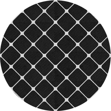

Ahgly Company Indoor Round Patterned Black Area Rugs 6 Round