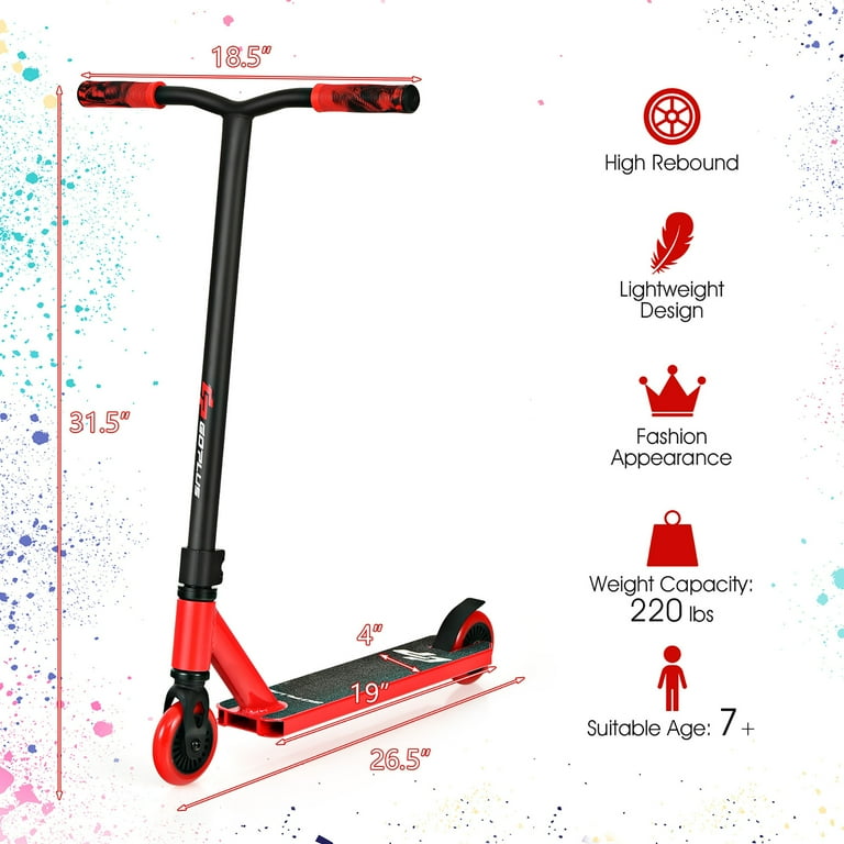 SOKE Stunt Scooter PRO - Monopattino Freestyle Con Ruote 100mm E Cuscinetti ABEC-9 Per Adulti E Bambini - Foto 3