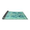thumbnail image 2 of Ahgly Company Indoor Round Abstract Light Blue Modern Area Rugs, 4' Round, 2 of 4