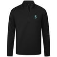 thumbnail image 2 of Women's Levelwear Black Seattle Mariners Tailgate Insignia 2.0 Quarter-Zip Top, 2 of 3
