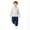 Navy A, variant on Zpanxa Boys Summer Outfits Kids Summer Solid Color Sports Long Sleeve Round Neck Two Piece Outfit Army Green 7 Years