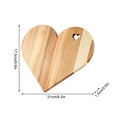 thumbnail image 3 of Elainilye Heart-Shaped Wood Cutting Board, Natural Wood Charcuterie Board, 8x7 Inch Decorative Kitchen & Dining Gift for Wedding Housewarming, Multicolor, 3 of 8