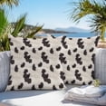 thumbnail image 4 of Cow Spots Outdoor Pillow Covers Pack of 2 Fluffy Animal Skin Waterproof Throw Pillow Covers Decorative Cushion Cases for Patio Garden Tent Balcony Couch 24x24 inch, 4 of 8