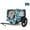 Black+Blue + Steel, variant on Outdoor Heavy Duty Collapsible Pet Bike Trailer with 16-Inch All-Terrain Wheels & Universal Hitch – Foldable Dog/Cargo Carrier Cart for Bicycles, blue+black