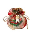 thumbnail image 2 of Uklsqma Sac Cadeau de Noël en Velours Pomme / Sac en Tissu Rouge Vin avec Poignée Robuste / Sac à Bonbons Réutilisable Petit Emballage Cadeau / Pochette de Rangement Décoration Veille de Noël, 2 of 6