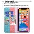 thumbnail image 4 of iPhone 13 Mini Wallet Case PU Leather Folio Flip Stand, Allytech Magnetic Credit Card Holder Protective Anti-Scratch TPU Bumper Skin Cover for iPhone 13 Mini 5.4" 2021, Baby Elephants, 4 of 4
