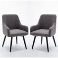 thumbnail image 6 of Andeworld Swivel Dining Chairs Set of 2 Upholstered Living Room Chairs Office Desk Arm Chair Modern Accent Chair Gray, 6 of 7