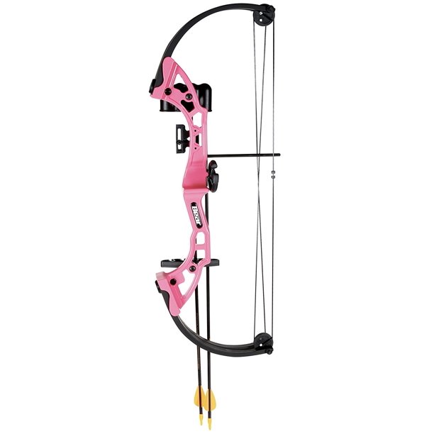 Compound Bow For Girls, Pink Bear Archery Brave Boys Training Bow Set