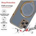 thumbnail image 2 of Compatible with iPhone 12 Pro Max Magnetic Kickstand Case,Luxury Plating Bracket Holder MagSafe Case for iPhone 12 Pro Max Women Girl Men-Elegant Green, 2 of 14