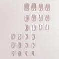 thumbnail image 3 of PEPFTG Uñas postizas adhesivas Cat Eye rosa cuadradas 24 piezas, 3 of 7