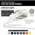 thumbnail image 2 of White Patch Cables Cat6a 1M/3.28ft (10 Pack) Slim,Cat6a Ethernet Patch Cable 10G Support, Snagless Cat 6 Patch Cable for Patch Panel to Switch, Flexiable Cat 6a Ethernet Cable with Gold Plated, 2 of 9