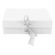 thumbnail image 2 of Gift Boxes Folding Pure Color Reusable Gift Wrap Boxes with Ribbon for Storing Jewelry Candies Candles Perfume White, 2 of 5