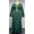 thumbnail image 6 of AURA Women Plus Size V Neck Elegant Maxi Dress Long Sleeve Waist Tie Modest Formal Dress, 6 of 8