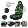 thumbnail image 6 of Binienty 2 Pcs Auto Seat Covers Front Seats Green and Black Camo Non-Slip Breathable Car Seat Covers Automotive Accessories for Cars SUV Truck Van, 6 of 8