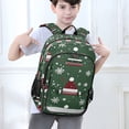 thumbnail image 6 of FORMRS Unisex School Backpack 17" Student Travel Bag with Laptop Compartment, Christmas Hats, 6 of 7