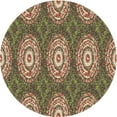 thumbnail image 1 of Ahgly Company Machine Washable Indoor Round Transitional Red Brown Area Rugs, 6' Round, 1 of 7