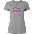 thumbnail image 3 of Inktastic 4th of July Stars Stripes and Sass Blue and Red Stars Women's T-Shirt, 3 of 5