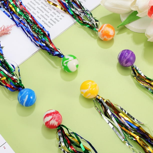 JOHNTOY Lot de 10 balles rebondissantes en marbre pour fête d'anniversaire d'enfant Multicolore
