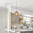thumbnail image 5 of Bohemian style plug-in chandelier, pendant lamp with plug cord, ceiling light rattan cylinder lampshade, 5 of 5