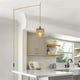 thumbnail image 5 of Bohemian style plug-in chandelier, pendant lamp with plug cord, ceiling light rattan cylinder lampshade, 5 of 5