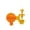Orange, variant on Interactive Puzzle Slow Feeder for Dogs and Cats, Clover-Shaped Treat Dispenser with Adjustable Outlets, Clip-On Design for Anywhere Play, Green