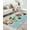 Blue, variant on Christmas Snowman Bath Rug 2x3ft Woven Bathroom Entryway Runner Rug,Teal Blue Xmas Tree Winter Snowflakes Washed Living Room Hallway Bedroom Kitchen Carpet with Tassels,Indoor Outdoor Throw Doormat