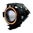 thumbnail image 3 of 125W Motorcycle Headlight U7 LED Moto Driving Car Fog Spot Head Light Lamp Angel Eye Motor, 3 of 5