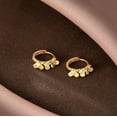 thumbnail image 6 of Sterling Silver Flower Small Hoop Earrings for Women Teens Flower Hoop Earrings Huggie, 6 of 11