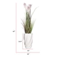 thumbnail image 2 of Artificial Reed Grass | 62" fake grass in a tall white planter| Lavender Ombre feathers | Vintage Home, 2 of 8