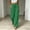 Green, variant on Women Pleated Waist Drawstring Wide Leg Pants Front Center Crease Loose Full Length Cut for Patio Tea Parties And Backyard Social Gatherings Beige S