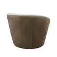 thumbnail image 4 of Pasargad Home Cortina Velvet Upholstered Swivel Base Crescent Chair, Mocha, 4 of 9