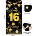 thumbnail image 5 of YANSION 16th Birthday Decorations for Boys Girls, 16th Birthday Balloons Black Gold with 16 Balloons, Triangle Flag Banner, Banner | 16 Year Old Party Supplies Decor, 5 of 7