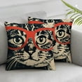 thumbnail image 3 of nygtbtfer Throw Pillow Covers Cat Pillow Cases Animal Pillowcase Linen Cushion Cover for Couch Bed Sofa Patio Car,Set of 2 White, 3 of 7