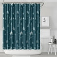 thumbnail image 2 of Extra Long Boho Shower Curtain 72x84 Inches - Vintage Floral & Tropical Leaves Pattern, Waterproof Bohemian Bathroom Decor with 12 Hooks, Tribal Rustic Style, 2 of 5