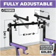 thumbnail image 2 of Liquid Stands 2 Tier Keyboard Stand Attachment with Straps and Adjustable Arms - Electric Digital Piano Stand for 54 - 88 Key Keyboards & Synths, Two Tier Keyboard Stand for Square Tube Z Stands, 2 of 8