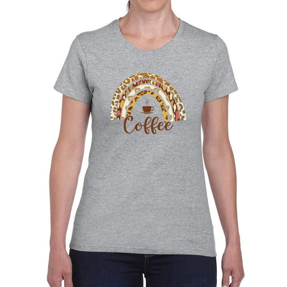 Coffee Rainbow T-Shirt Women -Smartprints Designs, Female Medium