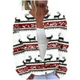 thumbnail image 2 of AUNVITO Women's Christmas Print Hooded Cardigan Sweatshirt Button-Up Long Sleeve Knitted Coat Loose Fit Cozy Winter Outerwear, 2 of 5