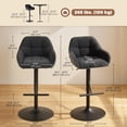 thumbnail image 3 of HOMCOM Bar Stools Set of 2, Adjustable Swivel Counter Height Barstools, 3 of 10