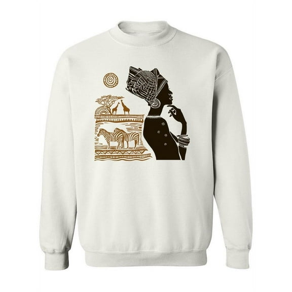 African Woman Paint Sweatshirt Women -Image by Shutterstock, Female Medium