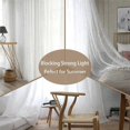 thumbnail image 5 of 4 Panels White Sheer Curtains 84 Inches Long for Bedroom Living Room, 5 of 5