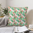 thumbnail image 4 of KLL Flamingo And Monstera Decorative Throw Pillow Covers Velvet Soft for Couch Sofa Bedroom Living Room Outdoor (No pillow core)- 20"x20", 4 of 5