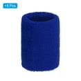 thumbnail image 3 of Uxcell Muñequera de sudor colorida, muñequeras deportivas, muñequeras para tenis, bádminton, baloncesto, azul marino, paquete de 8, 3 of 7