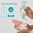 thumbnail image 3 of LISAPACK 3.4Oz Travel Bottles with Flip Cap (5 Pcs) Empty Dispenser Container for Travel Size Cosmetics (100ml, Light Green), 3 of 7