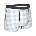 thumbnail image 3 of Kll Blue Checkboard Men'S Cotton Boxer Briefs Underwear-Xx-Large, 3 of 9